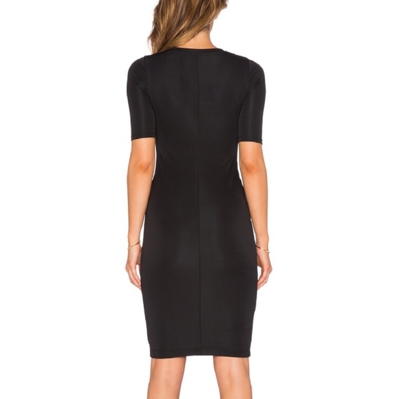 Revolve Bailey44 Bridgette Dress Sheath Black Sleek Jersey Knit Cut Out Detail - Picture 2 of 14